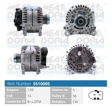 Alternátor MEAT & DORIA 5510005