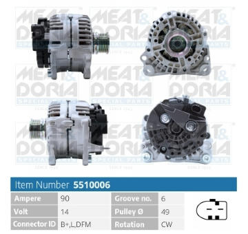Alternátor MEAT & DORIA 5510006
