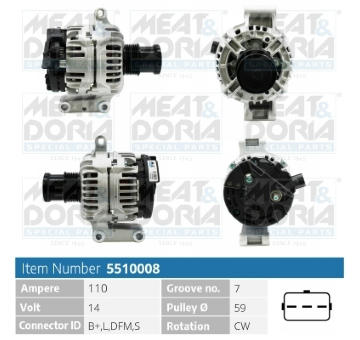 Alternátor MEAT & DORIA 5510008
