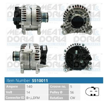 Alternátor MEAT & DORIA 5510011