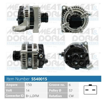 Alternátor MEAT & DORIA 5540015