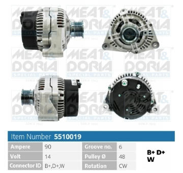 Alternátor MEAT & DORIA 5510019