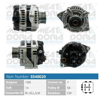 Alternátor MEAT & DORIA 5540020