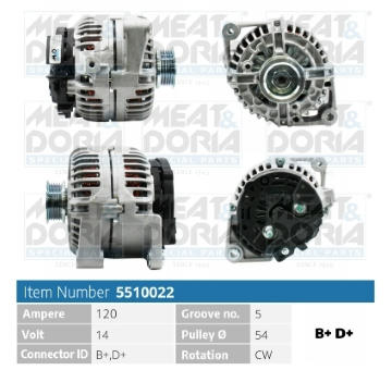 Alternátor MEAT & DORIA 5510022