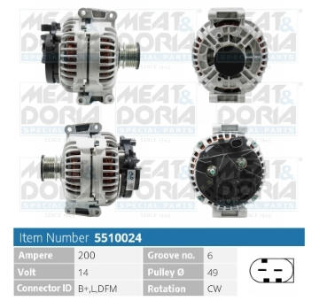 Alternátor MEAT & DORIA 5510024