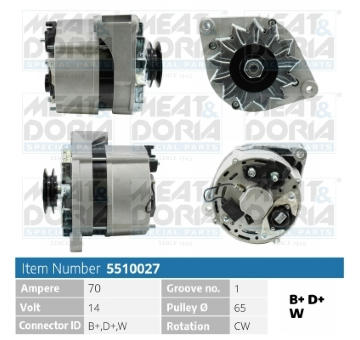 Alternátor MEAT & DORIA 5510027