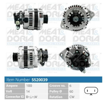 Alternátor MEAT & DORIA 5520039