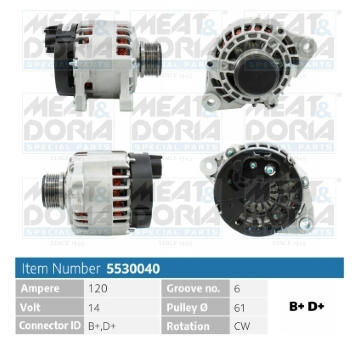 Alternátor MEAT & DORIA 5530040