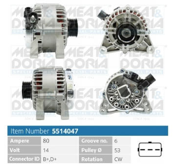 Alternátor MEAT & DORIA 5514047