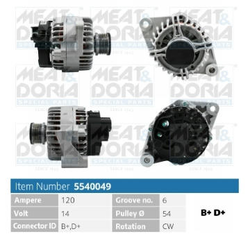 Alternátor MEAT & DORIA 5540049