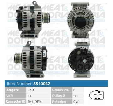 Alternátor MEAT & DORIA 5510062