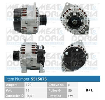 Alternátor MEAT & DORIA 5515075