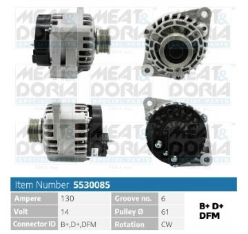 Alternátor MEAT & DORIA 5530085