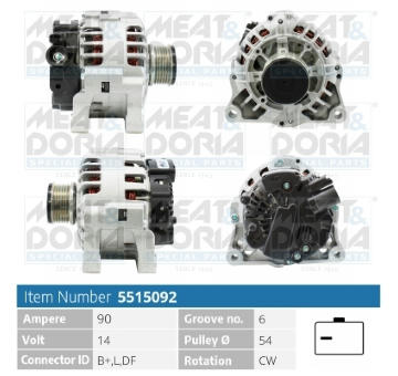 Alternátor MEAT & DORIA 5515092
