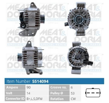 Alternátor MEAT & DORIA 5514094