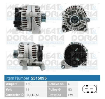 Alternátor MEAT & DORIA 5515095
