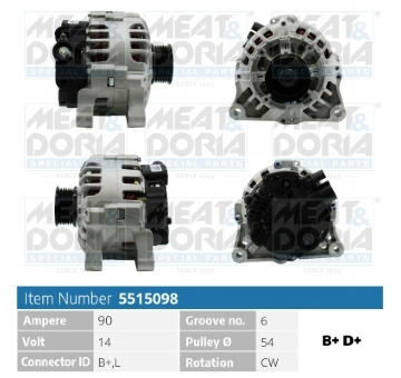 Alternátor MEAT & DORIA 5515098