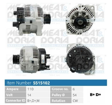 Alternátor MEAT & DORIA 5515102
