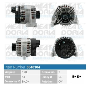 Alternátor MEAT & DORIA 5540104