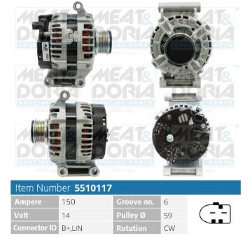 Alternátor MEAT & DORIA 5510117