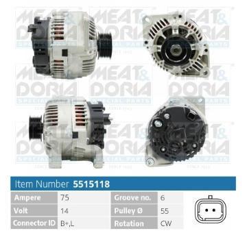 Alternátor MEAT & DORIA 5515118