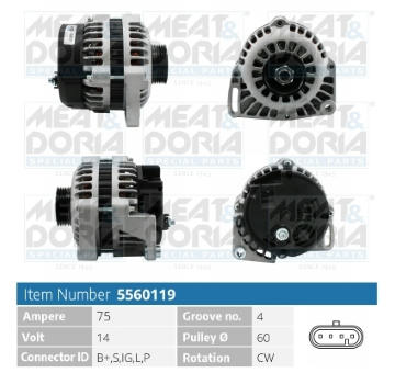 Alternátor MEAT & DORIA 5560119