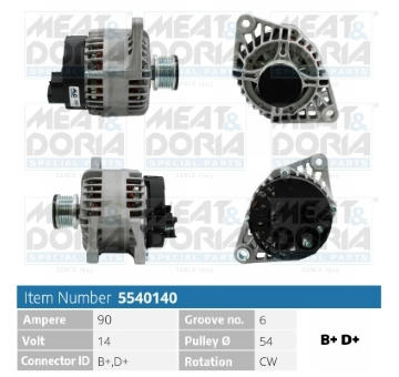Alternátor MEAT & DORIA 5540140