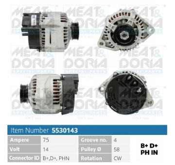 Alternátor MEAT & DORIA 5530143
