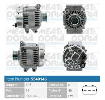 Alternátor MEAT & DORIA 5540146