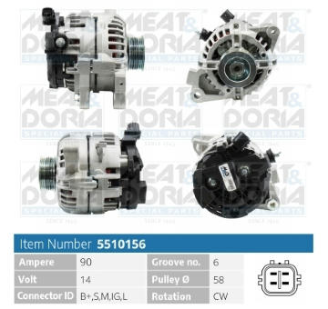 Alternátor MEAT & DORIA 5510156