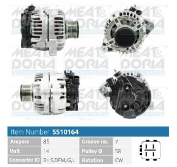Alternátor MEAT & DORIA 5510164