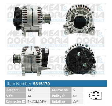Alternátor MEAT & DORIA 5515170