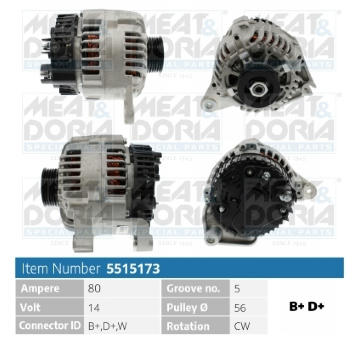 Alternátor MEAT & DORIA 5515173