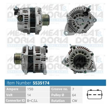 Alternátor MEAT & DORIA 5535174