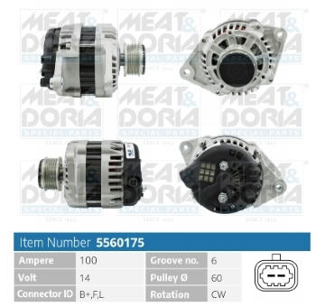 Alternátor MEAT & DORIA 5560175