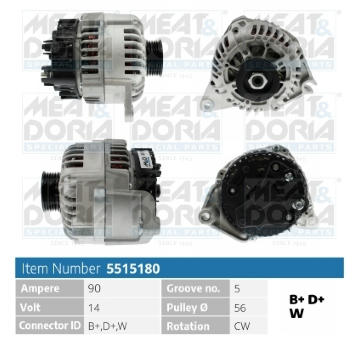 Alternátor MEAT & DORIA 5515180