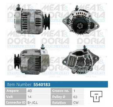 Alternátor MEAT & DORIA 5540183