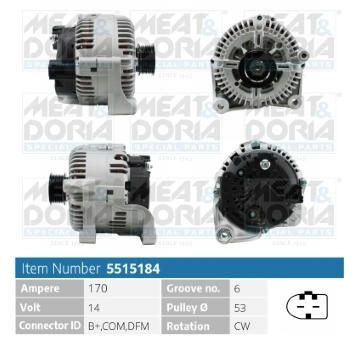 Alternátor MEAT & DORIA 5515184