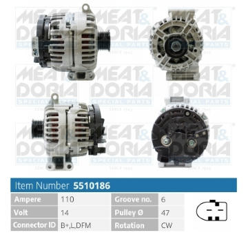 Alternátor MEAT & DORIA 5510186