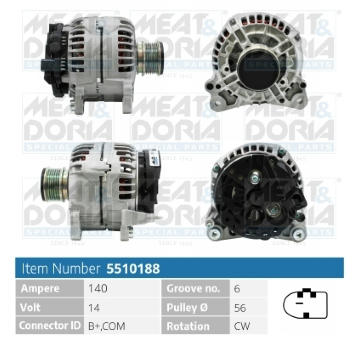 Alternátor MEAT & DORIA 5510188
