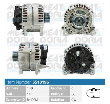 Alternátor MEAT & DORIA 5510196