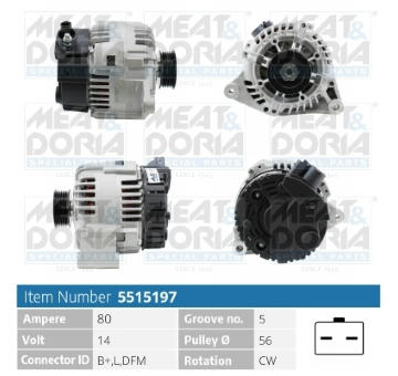 Alternátor MEAT & DORIA 5515197