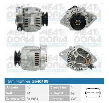 Alternátor MEAT & DORIA 5540199