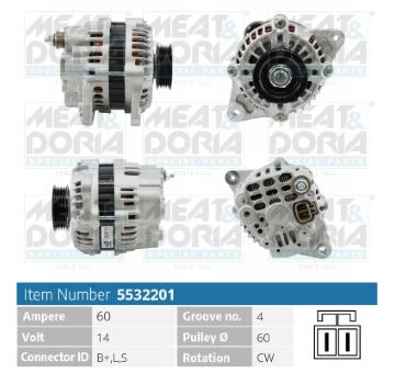 Alternátor MEAT & DORIA 5532201