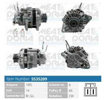Alternátor MEAT & DORIA 5535209