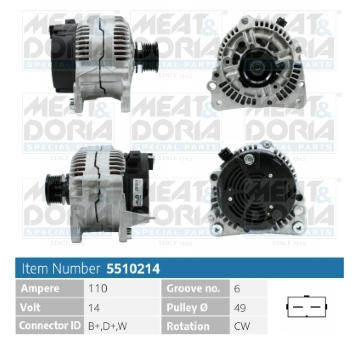 Alternátor MEAT & DORIA 5510214