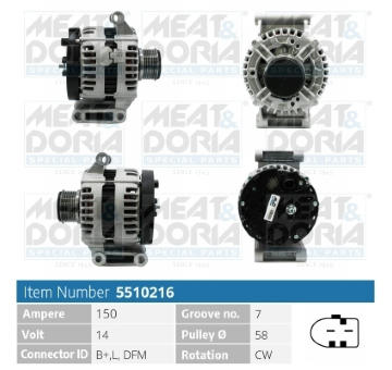 Alternátor MEAT & DORIA 5510216