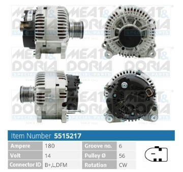 Alternátor MEAT & DORIA 5515217