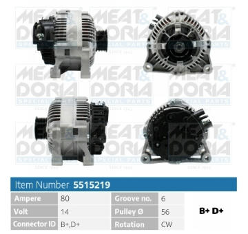 Alternátor MEAT & DORIA 5515219