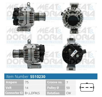 Alternátor MEAT & DORIA 5510230